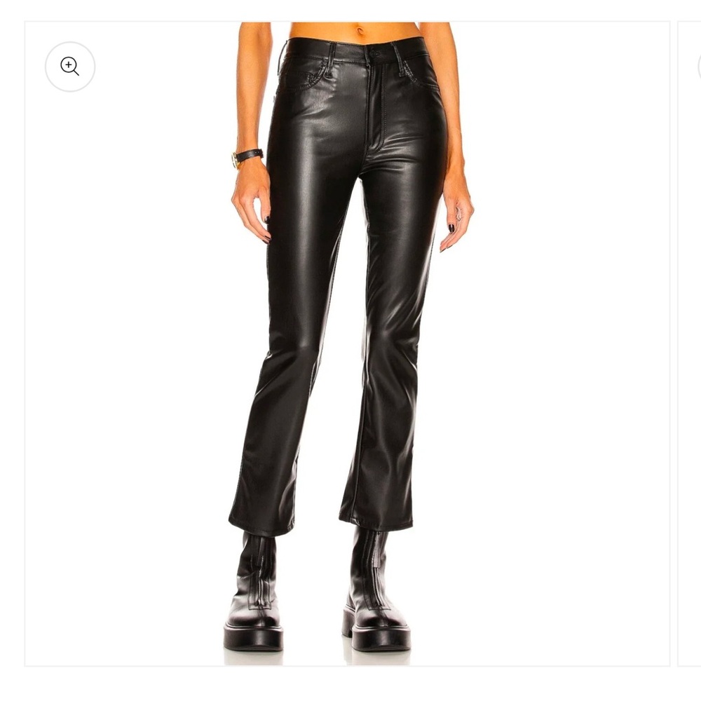 Mother The Insider Ankle in Wax On, Wax Off Faux Leather